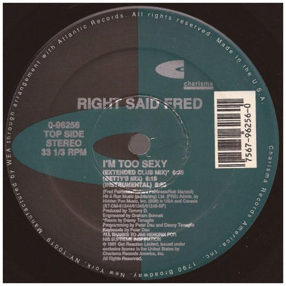 RIGHT SAID FRED - I'M TOO SEXY | 12'' MAXI SINGLE USADO