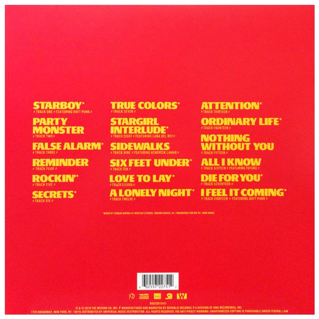 THE WEEKND - STARBOY (TRANSLUCENT RED VINYL) (2LP) | VINILO