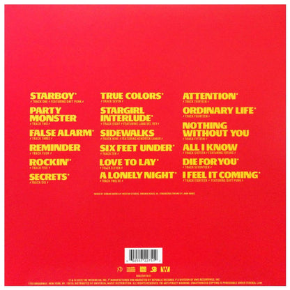 THE WEEKND - STARBOY (TRANSLUCENT RED VINYL) (2LP) | VINILO