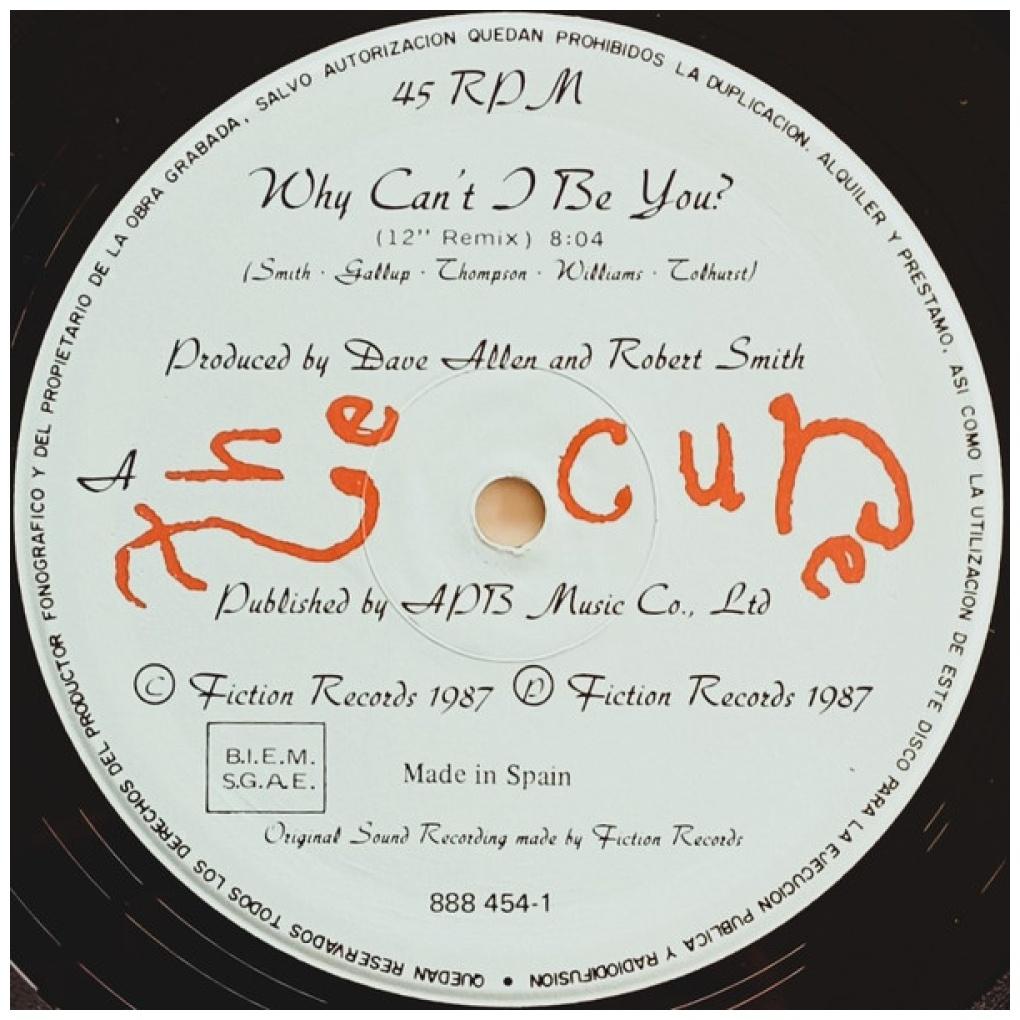 THE CURE - WHY CAN'T I BE YOU? | 12'' MAXI SINGLE USADO