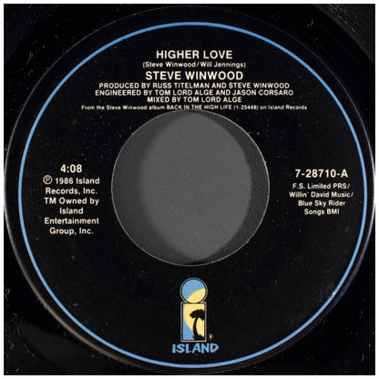 STEVE WINWOOD - HIGHER LOVE | 7" USADO