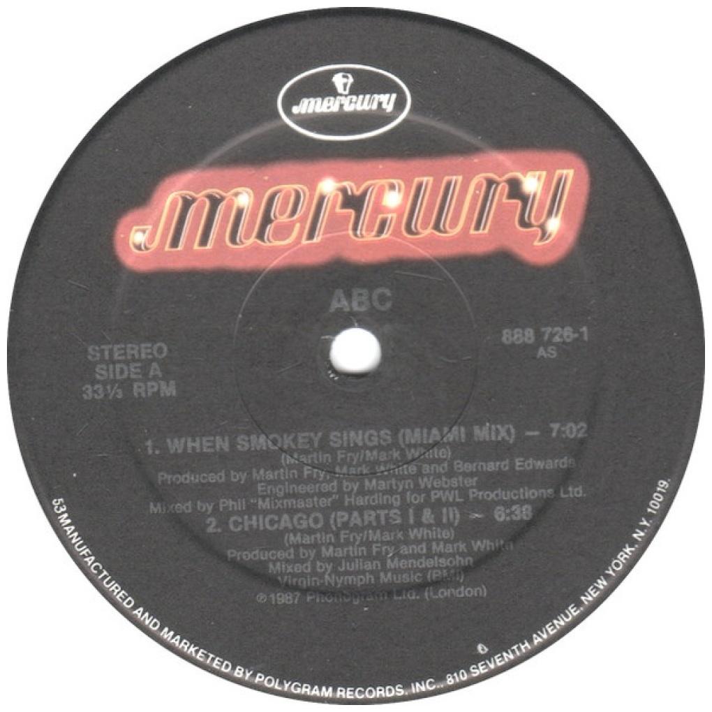 ABC - WHEN SMOKEY SING | 12'' MAXI SINGLE USADO