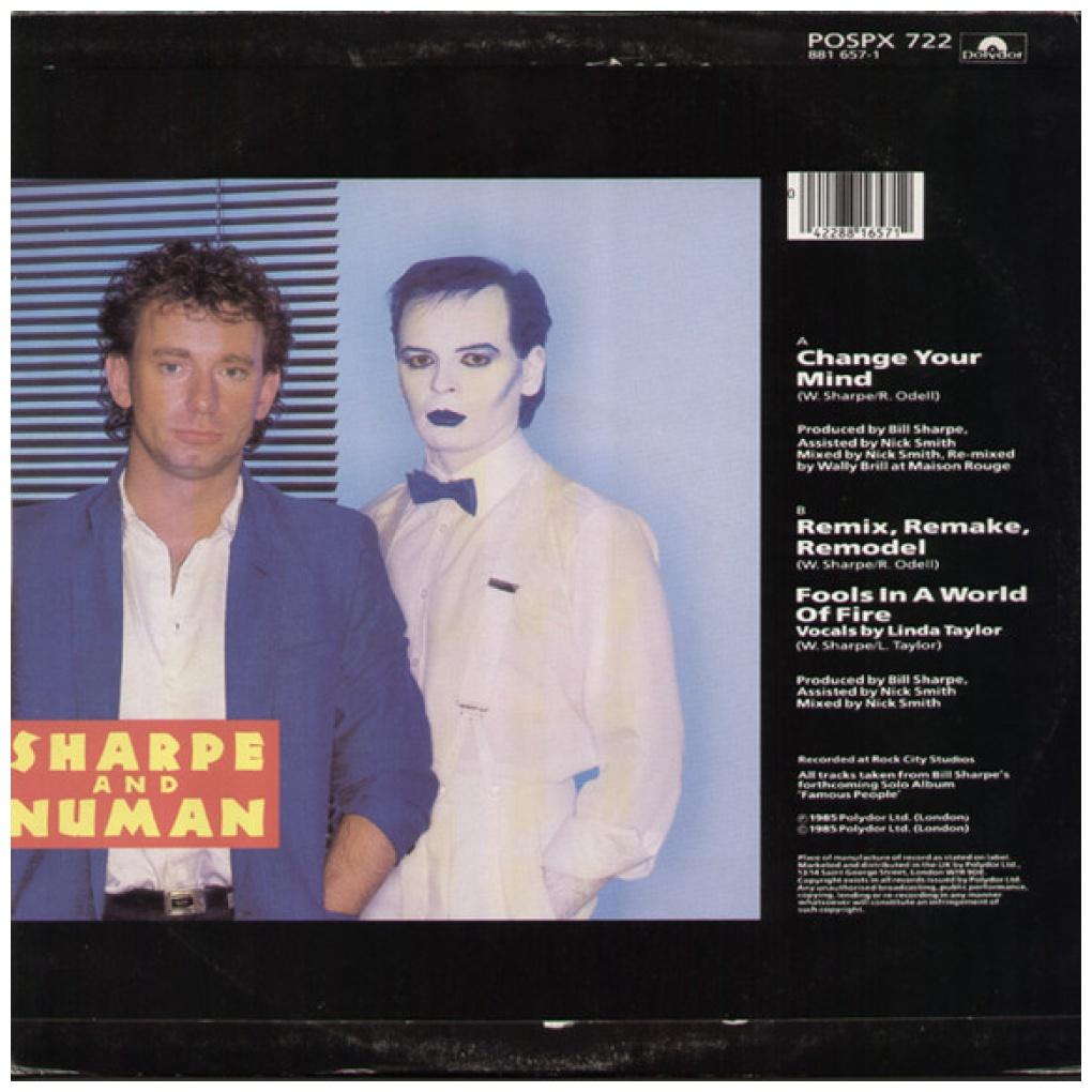SHARP AND NUMAN - CHANGE YOUR MIND | 12'' MAXI SINGLE USADO