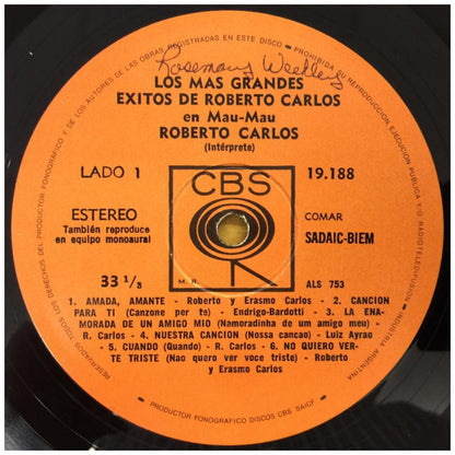ROBERTO CARLOS - LOS MAS GRANDES EXITOS EN MAU MAU | VINILO USADO