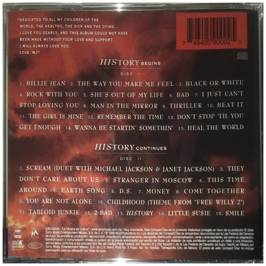 MICHAEL JACKSON - HISTORY (2CD) | CD