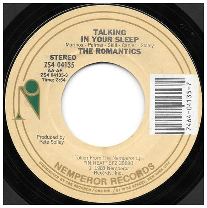 ROMANTICS - TALKING IN YOUR SLEEP | 7 SINGLE VINILO USADO