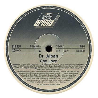 DR. ALBAN - ONE LOVE: THE ALBUM | VINILO USADO