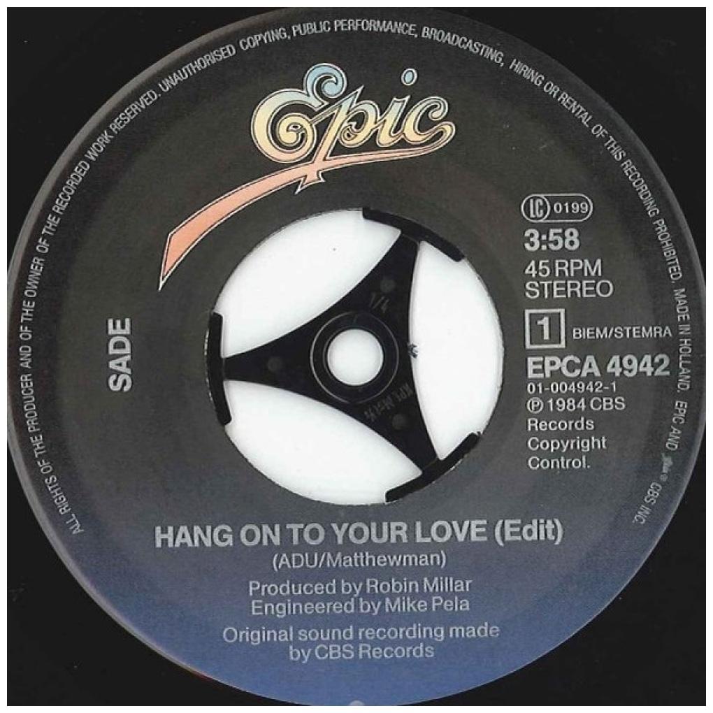 SADE - HANG ON TO YOUR LOVE | 7" SINGLE USADO
