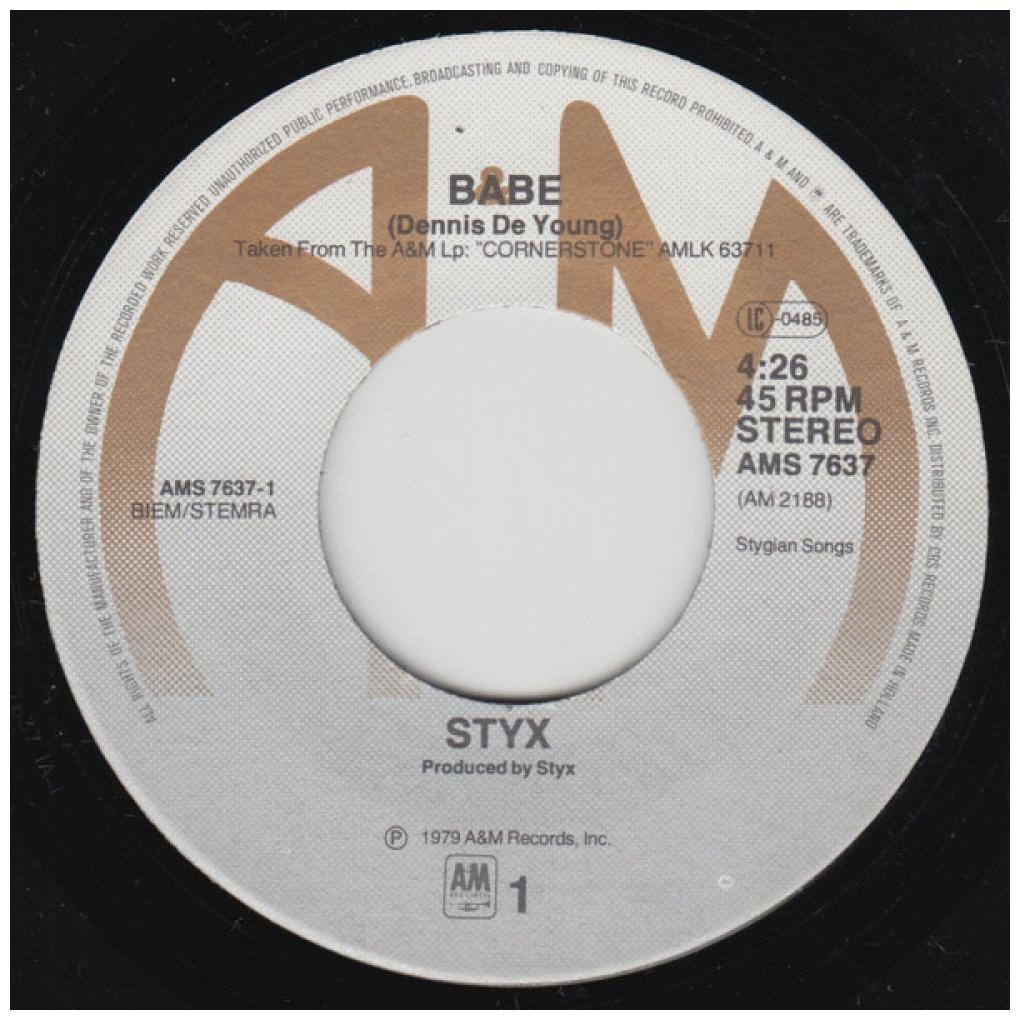 STYX - BABE | 7" SINGLE USADO