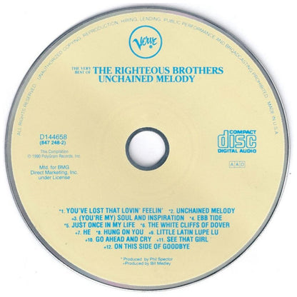 THE RIGHTEUS BROTHERS - THE VERY BEST OF - UNCHAINED MELODY | CD USADO