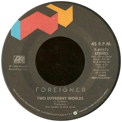 FOREIGNER - THAT'S WAS YESTERDAY | 7" SINGLE USADO
