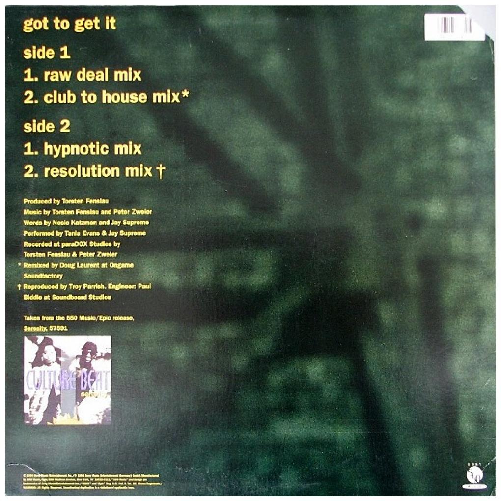 CULTURE BEAT - GOT TO GET IT | 12" MAXI SINGLE VINILO USADO