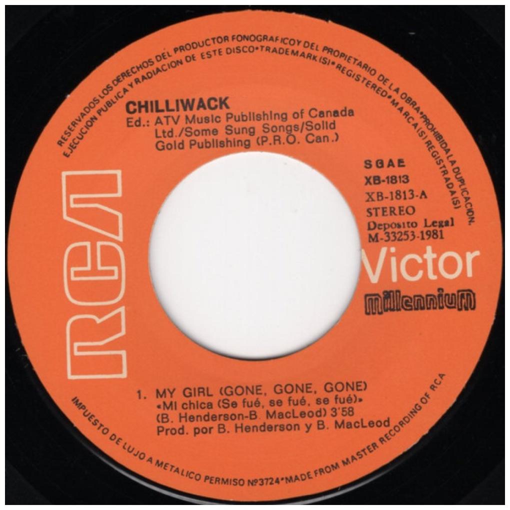 CHILLIWACK - MY GIRL (GONE, GONE, GONE) | 7" SINGLE USADO