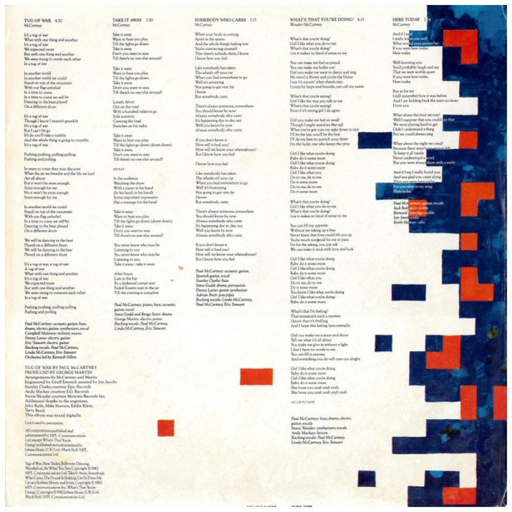 PAUL MCCARTNEY - TUG OF WAR  (MEX) | VINILO USADO