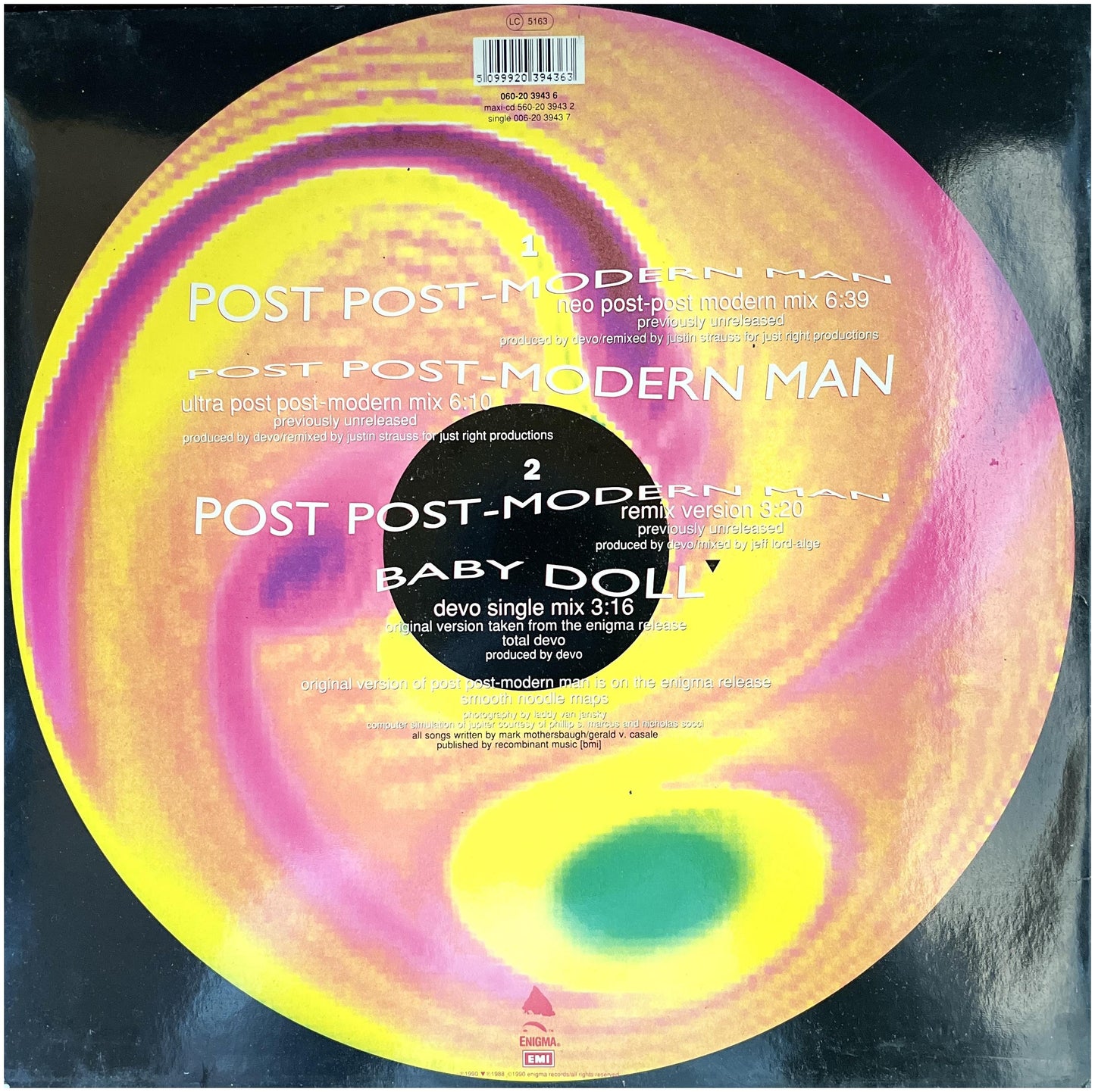 DEVO - POST POST-MODERN MAN | 12" MAXI SINGLE USADO