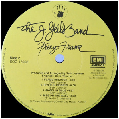 J. GEILS BAND - FREEZE  FRAME | VINILO USADO