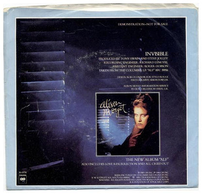 ALISON MOYET - INVISIBLE | 7" SINGLE VINILO USADO
