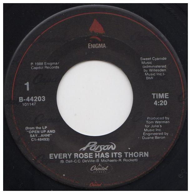 POISON - EVERY ROSE HAS IT S THORN | 7" SINGLE USADO