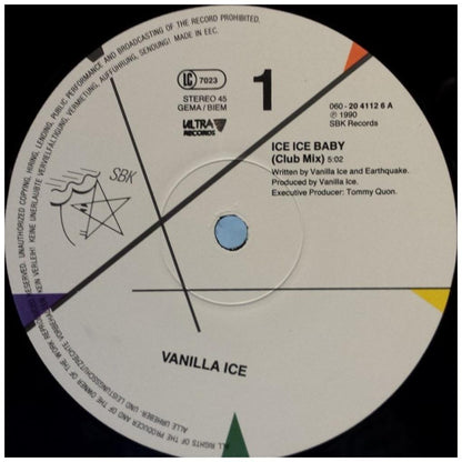 VANILLA ICE - ICE ICE BABY | 12'' MAXI SINGLE USADO