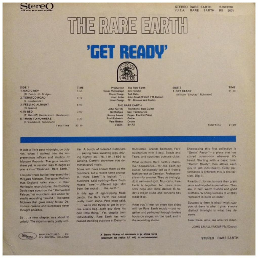 RARE EARTH - GET READY | VINILO USADO