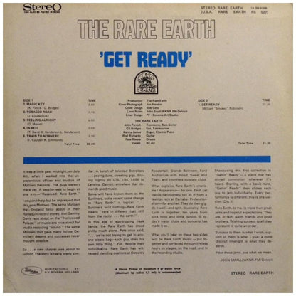 RARE EARTH - GET READY | VINILO USADO