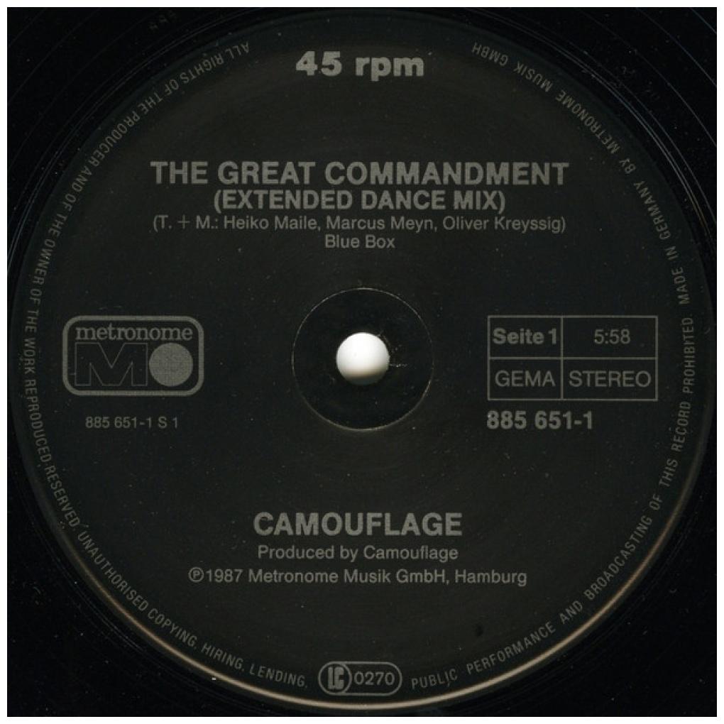CAMOUFLAGE - THE GREAT COMMANDENT | 12'' MAXI SINGLE USADO
