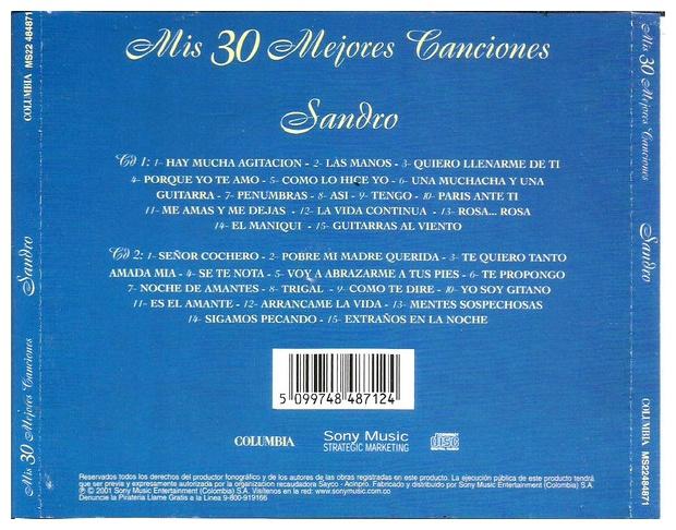 SANDRO - MIS 30 MEJORES CANCIONES (2CD) | CD