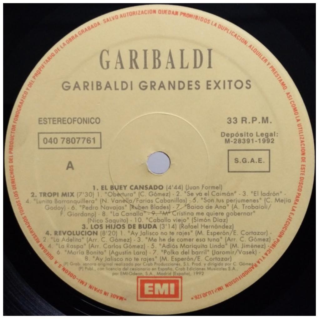 GARIBALDI - GRANDES EXITOS | VINILO USADO