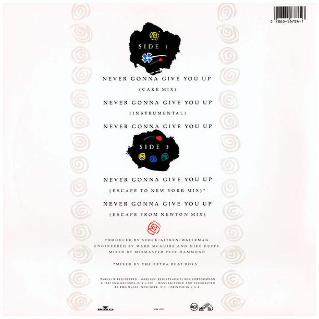 RICK ASTLEY - NEVER GONNA GIVE YOU UP NUEVO/SELLADO | 12'' MAXI SINGLE USADO