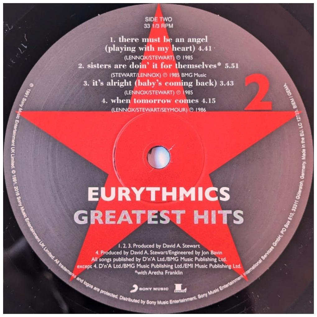 EURYTHMICS - GREATEST HITS (2LP) | VINILO