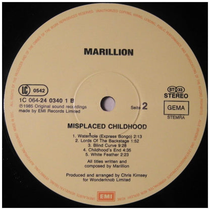 MARILLION - MISPLACED CHILDHOOD | VINILO USADO