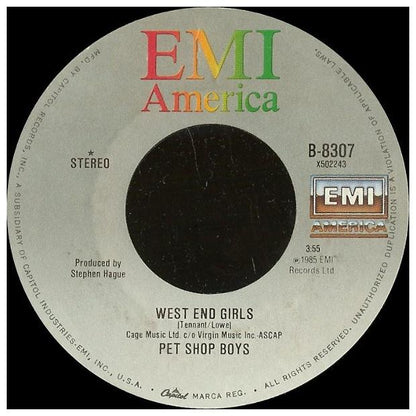 PET SHOP BOYS - WEST END GIRLS | 7" SINGLE USADO