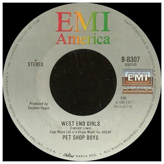 PET SHOP BOYS - WEST END GIRLS | 7" SINGLE USADO