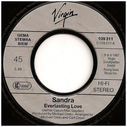 SANDRA - EVERLASTING LOVE | 7" SINGLE USADO