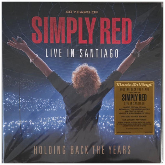 SIMPLY RED - HOLDING BACK THE YEARS: LIVE IN SANTIAGO (CLEAR/YELLOW & BLACK MARBLED VINYL