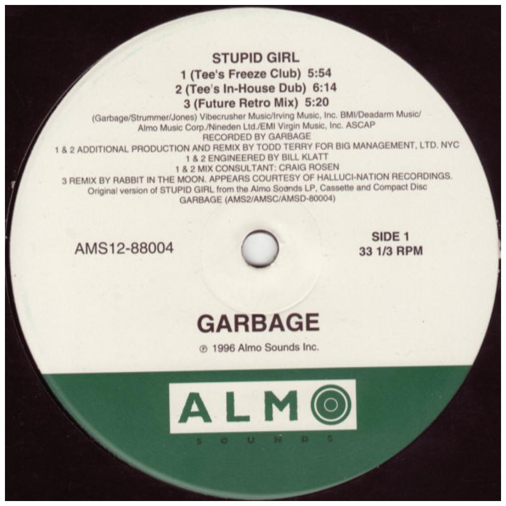 GARBAGE - STUPID GIRL | 12'' MAXI SINGLE USADO