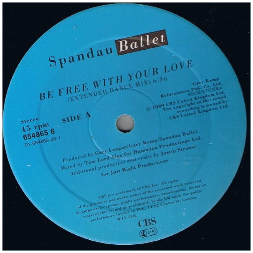 SPANDAU BALLET - BE FREE WITH YOUR LOVE | 12'' MAXI SINGLE USADO