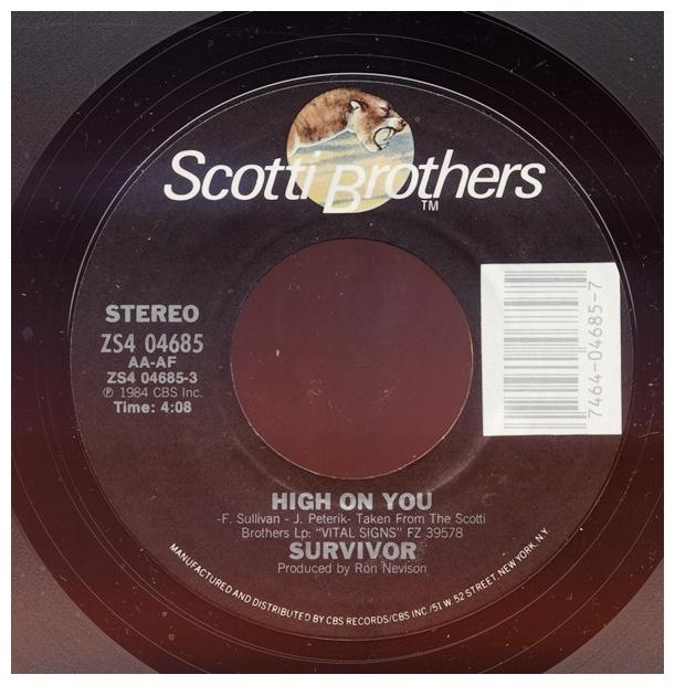 SURVIVOR - HIGH ON YOU | 7" SINGLE USADO