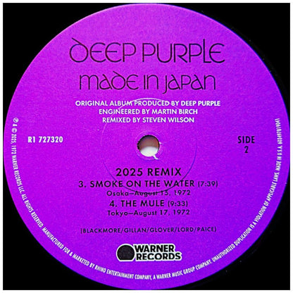 DEEP PURPLE - MADE IN JAPAN (STEVEN WILSON REMIX) (2LP) (ROCKTOBER) | VINILO