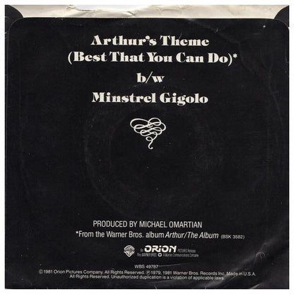 CHRISTOPHER CROSS - ARTHUR S THEME | 7" SINGLE USADO