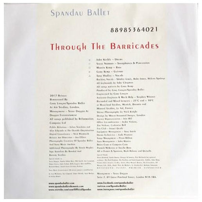 SPANDAU BALLET - THROUGH THE BARRICADES (POSTER) | VINILO