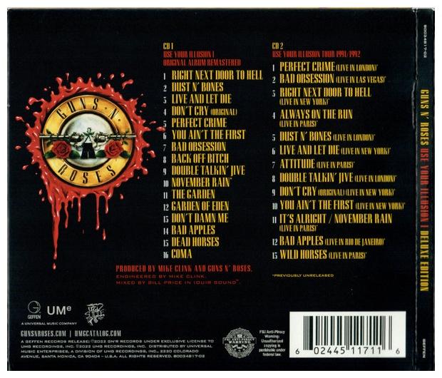 GUNS N  ROSES - USE YOUR ILLUSION I (2CD)(DIGIPACK) | CD