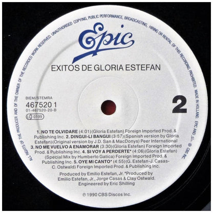 GLORIA ESTEFAN - EXITOS DE GLORIA ESTEFAN | VINILO USADO