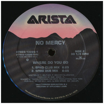 NO MERCY - WHERE DO YOU GO (PROMO COPY) | 12'' MAXI SINGLE USADO
