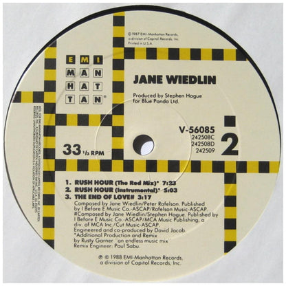 JANE WIEDLIN - RUSH HOUR | 12'' MAXI SINGLE USADO