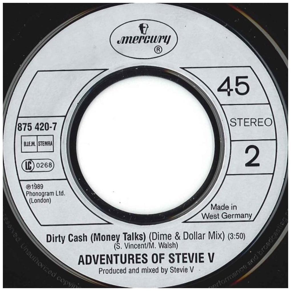 STEVIE V - DIRTY CASH | 7" SINGLE USADO