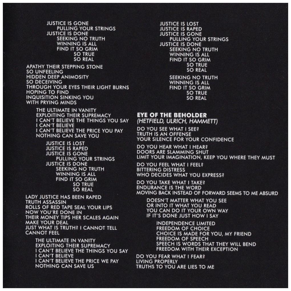 METALLICA - AND JUSTICE FOR ALL | CD