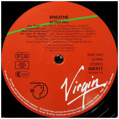 BREATHE - ALL THAT JAZZ | VINILO USADO