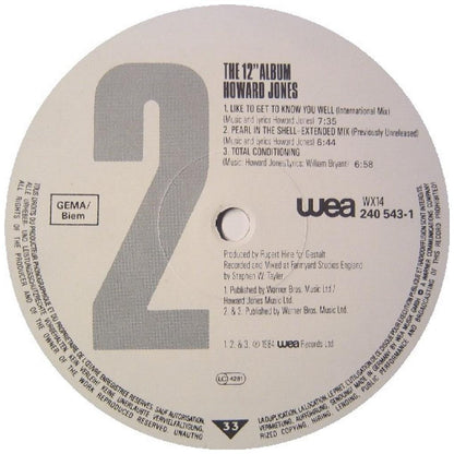 HOWARD JONES - THE 12" ALBUM | VINILO USADO