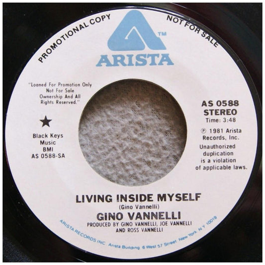 GINO VANNELLI - LIVING INSIDE MYSELF | 7" SINGLE USADO